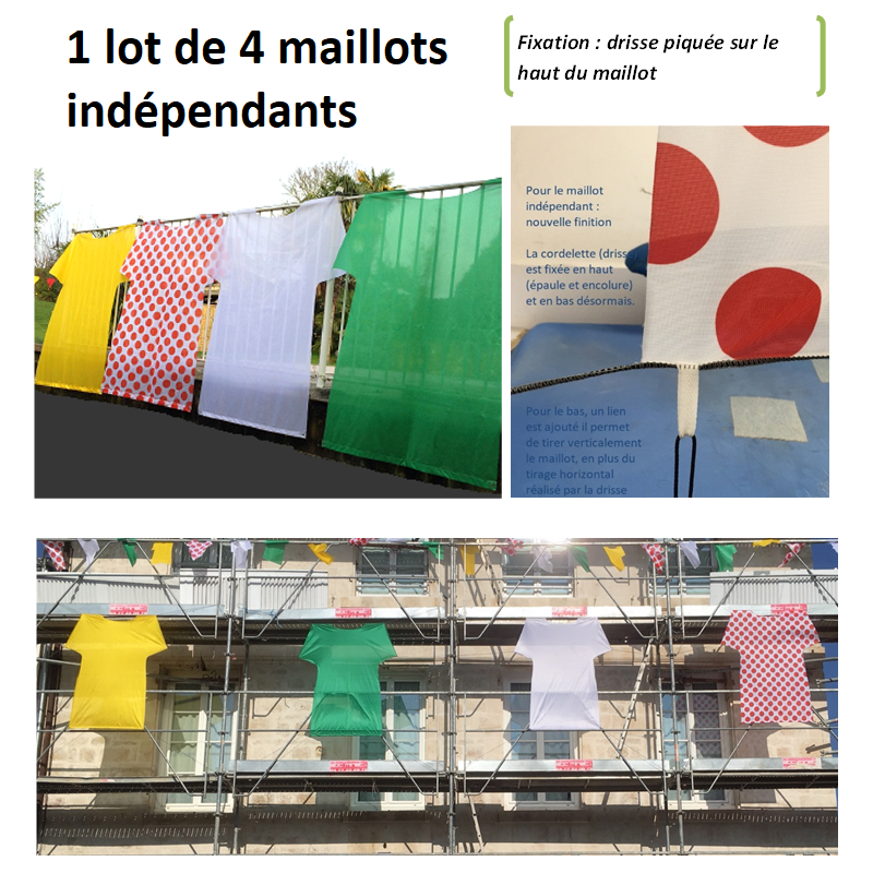 4 maillots 150 x 100 / 130 cm